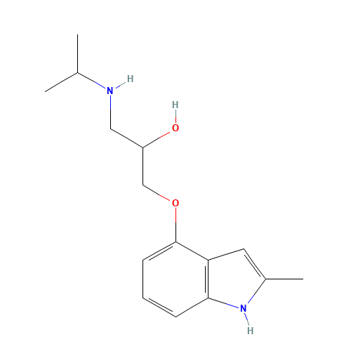 rac Mepindolol (CAS: 23694-81-7) - Chemical Structure and Molecular Formula 
