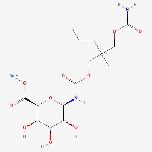 Meprobamate N-b-D-Glucuronide Sodium Salt (CAS: 15060-28-3) - Chemical Structure and Molecular Formula 