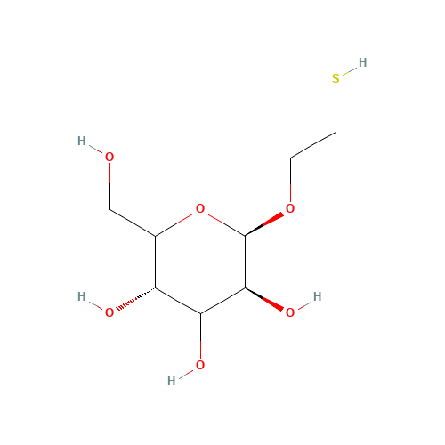 2-Mercaptoethyl b-D-glucopyranoside (CAS: 130263-77-3) - Chemical Structure and Molecular Formula 