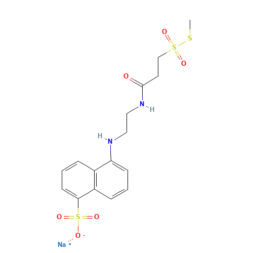 N-(Methanethiosulfonylethylcarboxamidoethyl)-5 -naphthylamine-1-sulfonic acid, Sodium Salt (CAS: 359436-83-2) - Related Chemical Product