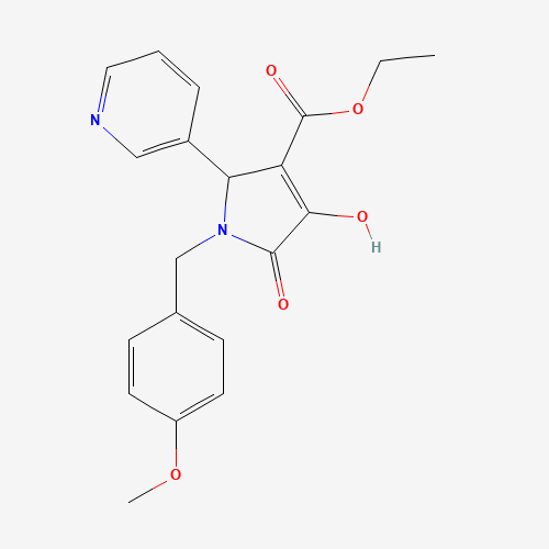 1-(4-Methoxybenzyl)-3-hydroxy-4-ethoxycarbonyl-5-(3-pyridyl)-3-pyrrolin-2-one (CAS: 359436-85-4) - Related Chemical Product