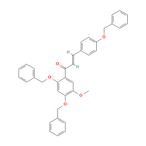1-[5-Methoxy-2,4-bis(phenylmethoxy)phenyl]-3-[4-(phenylmethoxy)phenyl]-2-propen-1-one (CAS: 58115-18-7) - Related Chemical Product