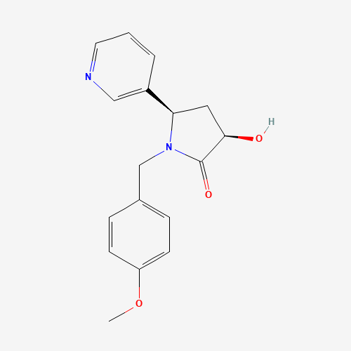 cis-1-(4-Methoxybenzyl)-3-hydroxy-5-(3-pyridyl)-2-pyrrolidinone (CAS: 359436-86-5) - Chemical Structure and Molecular Formula 