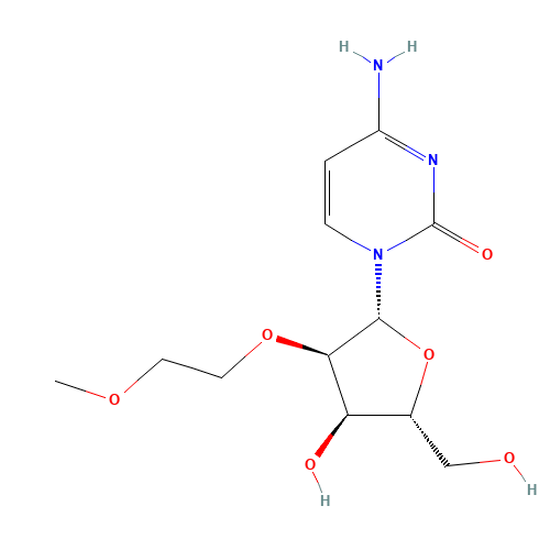 2'-O-(2-Methoxyethyl)cytidine (CAS: 223777-16-0) - Chemical Structure and Molecular Formula 