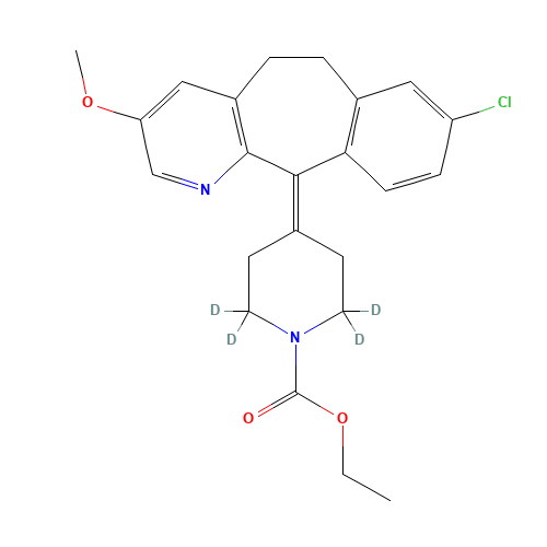 3-Methoxy Loratadine-d4 (CAS: 1189501-87-8) - Chemical Structure and Molecular Formula 