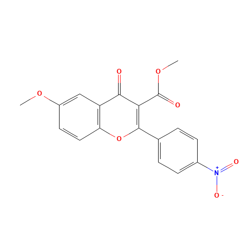 6-Methoxy-3-(methoxycarbonyl)-2-(4-nitrophenyl)-4H-benzopyran-4-one (CAS: 132018-13-4) - Related Chemical Product