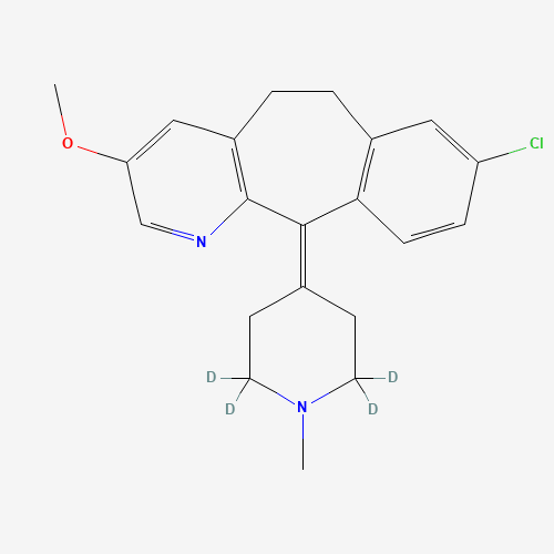 3-Methoxy-N-methyldesloratadine-d4 (CAS: 1189445-21-3) - Chemical Structure and Molecular Formula 
