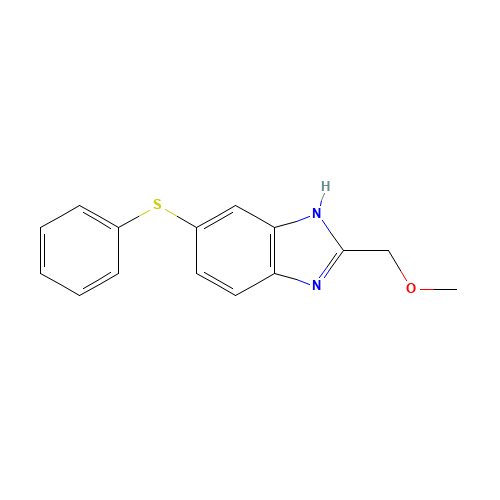 2-(Methoxymethyl)-5-(phenylthio)-1H-benzimidazole (CAS: 92114-71-1) - Chemical Structure and Molecular Formula 