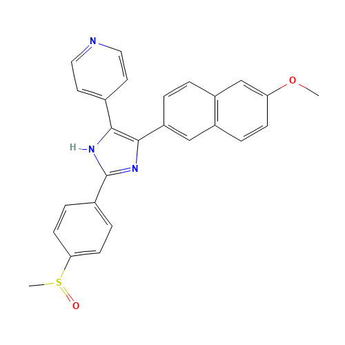 4-(6-Methoxy-2-naphthyl)-2-(4-methylsulfinylphenyl)-5-(4-pyridyl)-1H-imidazole (CAS: 948557-43-5) - Related Chemical Product