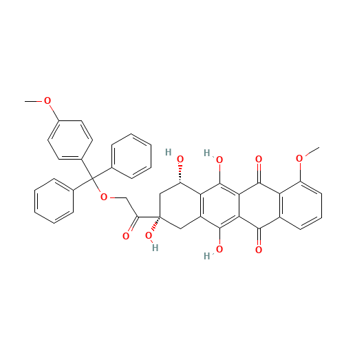 14-((4-Methoxyphenyl)diphenylmethoxy) Daunomycinone (CAS: 59326-04-4) - Related Chemical Product