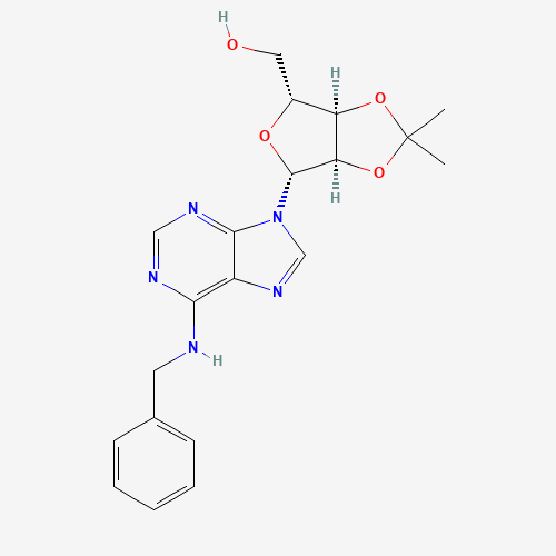 2',3'-O-(1-Methylethylidene)-N-(phenylmethyl)adenosine (CAS: 78188-38-2) - Chemical Structure and Molecular Formula 
