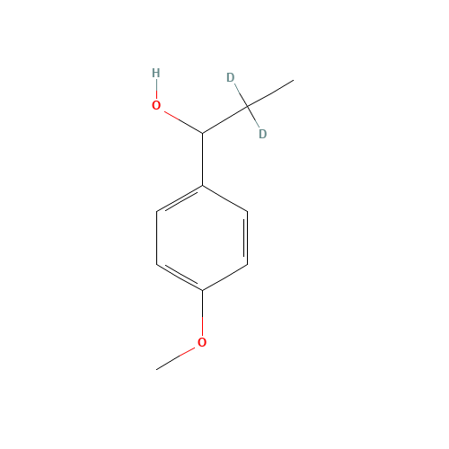 rac-1-(4'-Methoxyphenyl)propanol-d2 (CAS: 91889-40-6) - Chemical Structure and Molecular Formula 