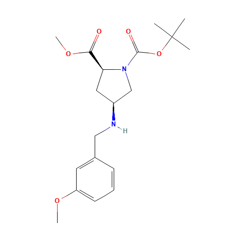 (2S,4S)-4-[[(3-Methoxyphenyl)methyl]amino]-1,2-pyrrolidinedicarboxylic Acid 1-(1,1-Dimethylethyl) 2-Methyl Ester (CAS: 334999-43-8) - Related Chemical Product