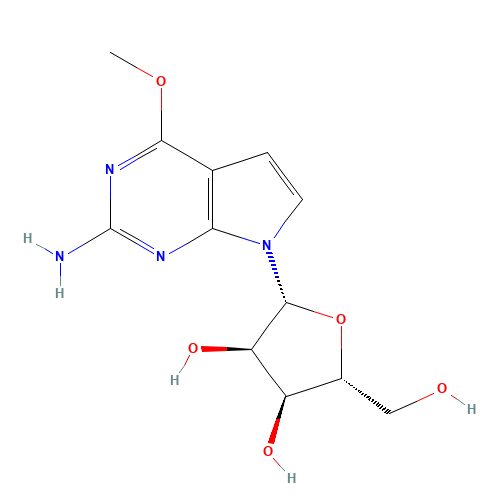 4-Methoxy-7-b-D-ribofuranosyl-7H-pyrrolo[2,3-d]pyrimidin-2-amine (CAS: 115479-42-0) - Related Chemical Product