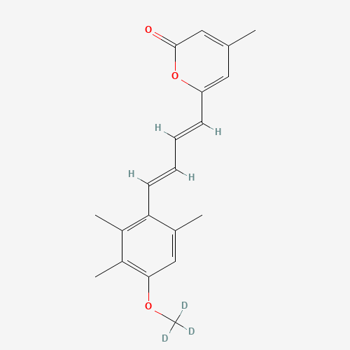 6-[(1E, 3E)-4-(4-Methoxy-2,3,6-trimethylphenyl-d3)-2-methyl-1,3-butadien-1-yl]-4-methyl-2H-pyran-2-one (CAS: 1185236-53-6) - Related Chemical Product