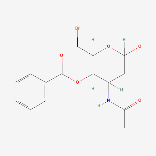 Methyl 3-Acetylamino-4-O-benzoyl-6-bromo-2,3,6-trideoxy-A-D-ribo-hexopyranoside (CAS: 57865-92-6) - Related Chemical Product