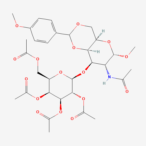 Methyl 2-Acetamido-2-deoxy-4,6-anisolydene-O-[b-D- (2,3,4,6-tetraacetyl) galactopyranosyl]-a-D-galactopyranoside (CAS: 316139-74-9) - Related Chemical Product