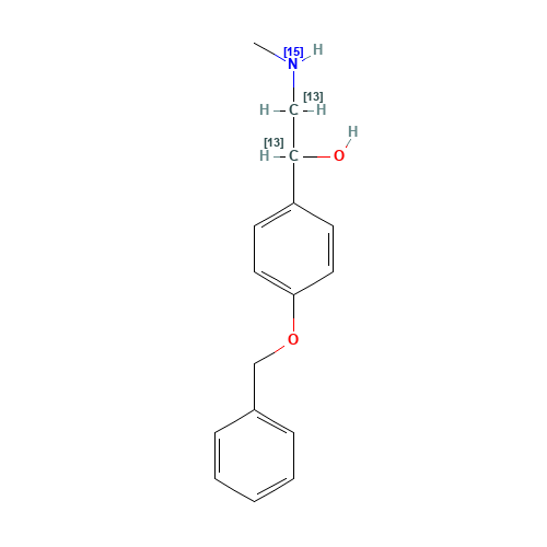 2-Methylamino-1-(4'-benzyloxyphenyl)phenyl)ethanol-13C2,15N (CAS: 1219216-73-5) - Related Chemical Product
