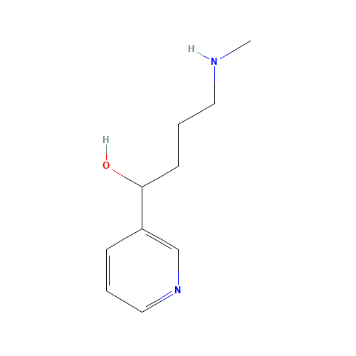 rac-4-(Methylamino)-1-(3-pyridyl)-1-butanol (CAS: 76030-54-1) - Chemical Structure and Molecular Formula 