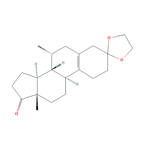 (7a)-Methyl Androstenedione 3-Ethylene Ketal (CAS: 141664-12-2) - Chemical Structure and Molecular Formula 