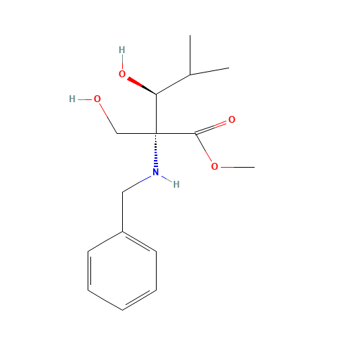 Methyl (2R,3S)-2-Benzylamino-3-hydroxy-2-hydroxymethyl-4-methylpentanoate (CAS: 145451-91-8) - Related Chemical Product