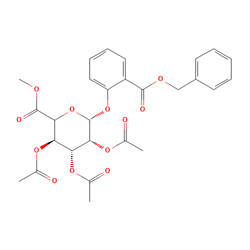 Methyl 1-((2-Benzyloxycarbonxyl)phenyl)-2,3,4-tri-O-acetyl-b-D-glucopyranuronate (CAS: 221287-88-3) - Related Chemical Product