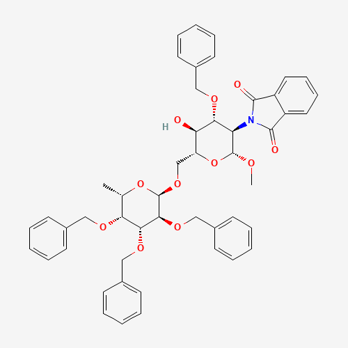 Methyl 3-O-Benzyl-6-O-(2,3,4-tri-O-benzyl-a-L-fucopyranosyl)-2-deoxy-2-N-phthalimido-b-D-glucopyranoside (CAS: 97242-86-9) - Related Chemical Product