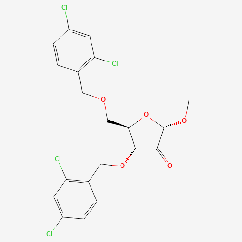 Methyl 3,5-Bis-O-(2,4-dichlorobenzyl)-a-D-erythro-pentofuranosid-2-ulose (CAS: 443642-30-6) - Related Chemical Product