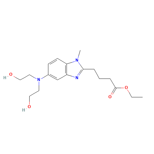 [1-Methyl-5-bis(2'-hydroxyethyl)aminobenzimidazolyl-2]butanoic Acid Ethyl Ester (CAS: 3543-74-6) - Related Chemical Product