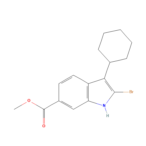Methyl 2-Bromo-3-cyclohexyl-6-indolecarboxylate (CAS: 494799-19-8) - Related Chemical Product