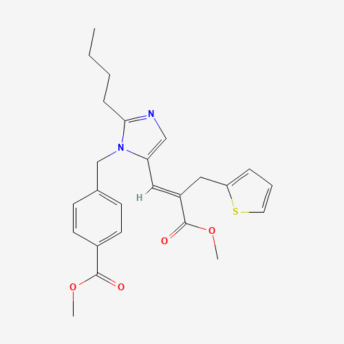 Methyl (E)-3-[2-Butyl-1-[(4-Carbomethoxyphenyl)methyl]imidazol-5-yl]-2-(2-thienylmethyl)-2-propenoate (CAS: 133040-06-9) - Chemical Structure and Molecular Formula 