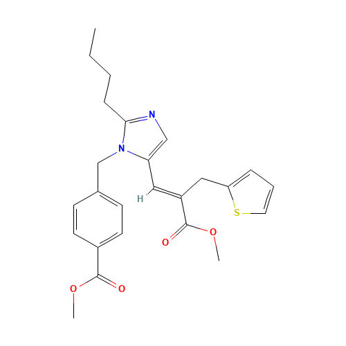 Methyl (E)-3-[2-Butyl-1-[(4-Carbomethoxyphenyl)methyl]imidazol-5-yl]-2-(2-thienylmethyl)-2-propenoate (CAS: 133040-06-9) - Related Chemical Product