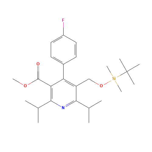 Methyl 5-(tert-Butyldimethylsilyloxymethyl-2,6-diisopropyl-4-(4-fluorophenyl)-pyridine-3-carboxylate (CAS: 334933-44-7) - Related Chemical Product