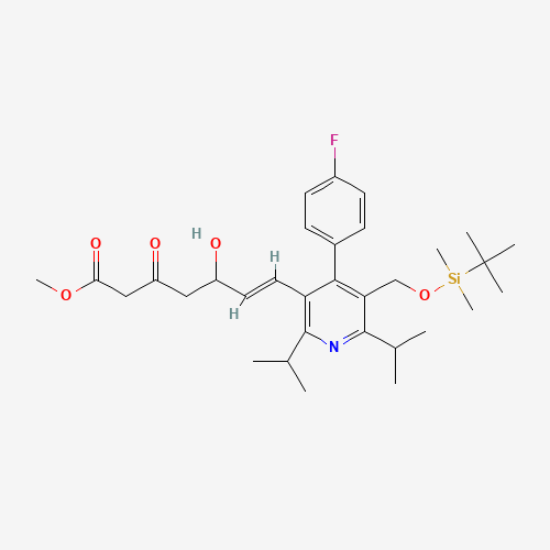 Methyl rac-(E)-7-[5-tert-Butyldimethylsilyloxymethyl-2,6-diisopropyl-4-(4-fluorophenyl)-3-pyridinyl]-5-hydroxy-3-oxo-6-heptenoate (CAS: 124863-85-0) - Related Chemical Product