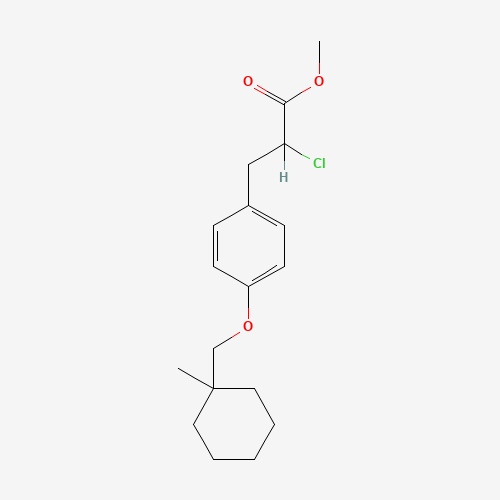 Methyl 2-Chloro-3-[4-(1-methylcyclohexylmethoxy)phenyl] Propionate (CAS: 85003-07-2) - Related Chemical Product