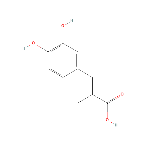 a-Methyl-3,4-dihydroxyphenylpropionic Acid (CAS: 53832-94-3) - Chemical Structure and Molecular Formula 
