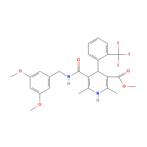 Methyl 1,4-Dihydro-2,6-dimethyl-4-(2'-trifluoromethyl)phenyl-pyridine-3-carboxylate-5-(3,4-dimethoxyphenyl)methyl Carboxamide (CAS: 887406-99-7) - Related Chemical Product
