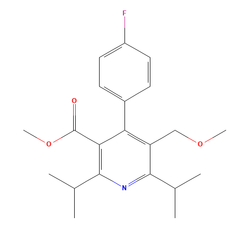Methyl 2,6-Diisopropyl-4-(4-fluorophenyl)-3-hydroxymethyl-5-methoxypyridine-3-carboxylate (CAS: 887407-03-6) - Related Chemical Product