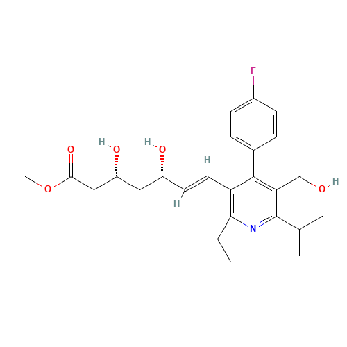 Methyl rel-(E)-7-[2,6-Diisopropyl-4-(4-fluorophenyl)-5-hydroxymethylpyridinyl]-3,5-dihydroxy-6-heptenoate (CAS: 124863-87-2) - Related Chemical Product