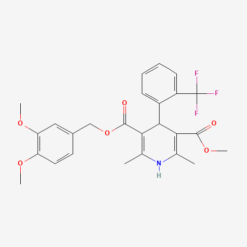 5-Methyl 3-(3',4'-Dimethoxybenzyl)-1,4-Dihydro-2,6-dimethyl-5-(2'-trifluoromethyl)phenyl-3,5-pyridinedicarboxylate (CAS: 887407-05-8) - Related Chemical Product