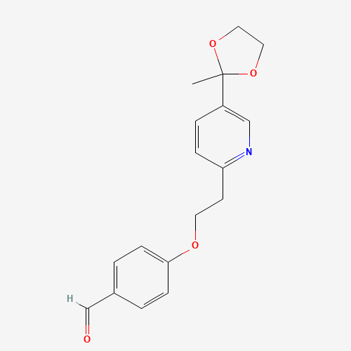 4-[2-(5-(2-Methyl-1,3-dioxolan-2-yl)-2-pyridyl]ethoxy]benzaldehyde (CAS: 184766-55-0) - Related Chemical Product