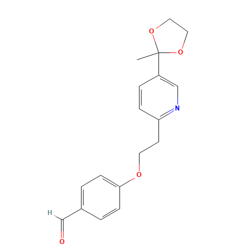 4-[2-(5-(2-Methyl-1,3-dioxolan-2-yl)-2-pyridyl]ethoxy]benzaldehyde (CAS: 184766-55-0) - Related Chemical Product