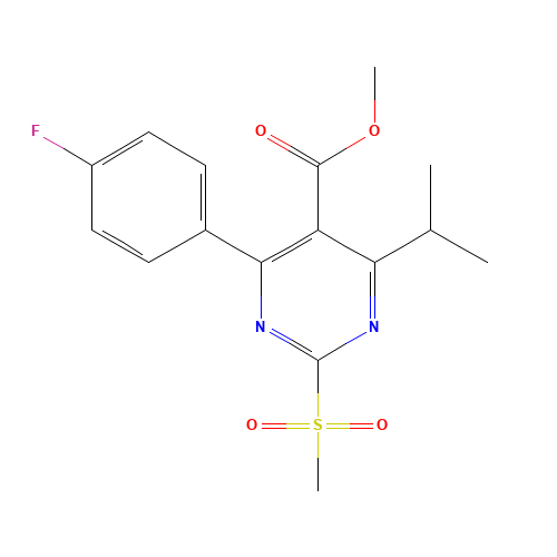 Methyl 4-(4-Fluorophenyl)-6-isopropyl-2-(methylsulfonyl)pyrimidine-5-carboxylate (CAS: 799842-06-1) - Related Chemical Product