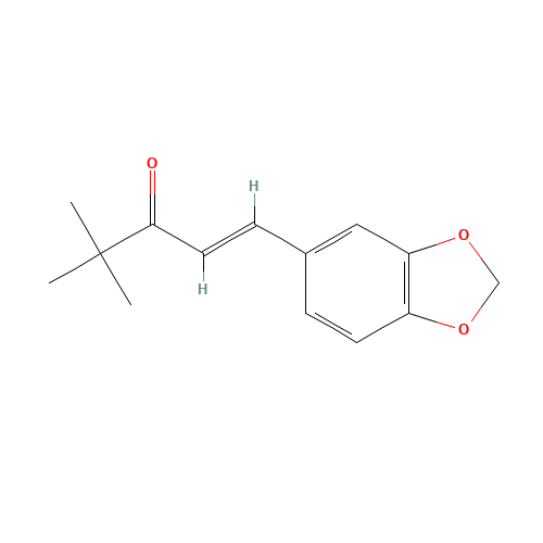 1-(3,4-Methylenedioxyphenyl)-4,4-dimethyl-pent-1-en-3-one (CAS: 2419-68-3) - Related Chemical Product