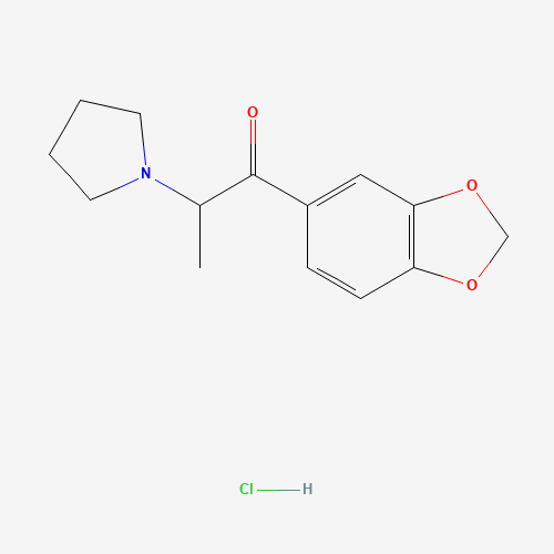 3',4'-Methylenedioxy-a-pyrrolidinopropiophenone Hydrochloride (CAS: 24698-57-5) - Chemical Structure and Molecular Formula 