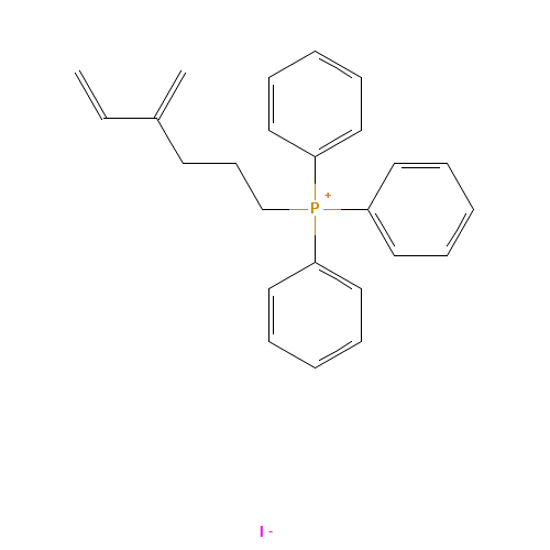 (4-Methylene-5-hexenyl)triphenyl-phosphonium Iodide (CAS: 17842-92-1) - Chemical Structure and Molecular Formula 