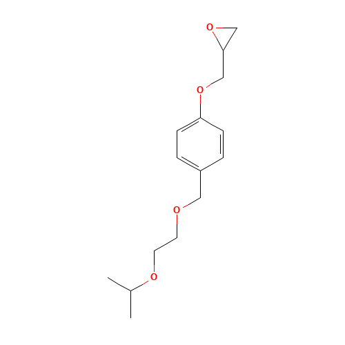 [[4-[[2-(1-Methylethoxy)ethoxy]methyl]phenoxy]methyl]oxirane (CAS: 66722-57-4) - Chemical Structure and Molecular Formula 