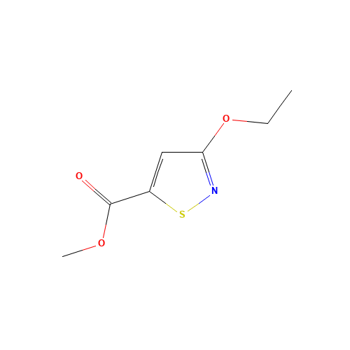 Methyl-3-ethoxyisothiazole-5-carboxylate (CAS: 170953-74-9) - Chemical Structure and Molecular Formula 