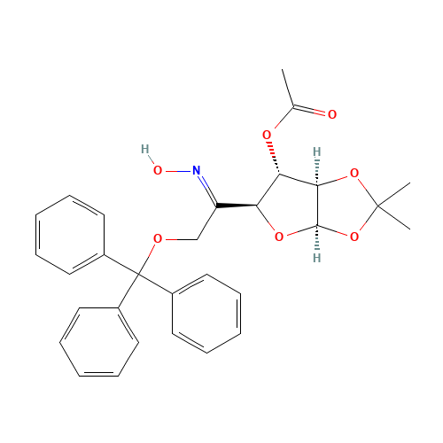 1,2-O-(1-Methylethylidene)-6-O-(triphenylmethyl)-b-L-arabino-hexofuranos-5-ulose Oxime 3-Acetate (CAS: 109680-99-1) - Related Chemical Product