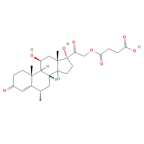 6a-Methyl Hydrocortisone 21-Hemisuccinate (CAS: 119657-85-1) - Chemical Structure and Molecular Formula 